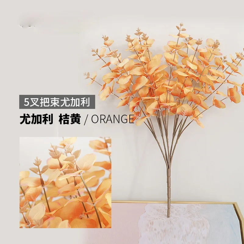 DecorBites™ Eucalyptus Flower Arrangement Material for Plant Wall with Big Handle & Bundled Plastic