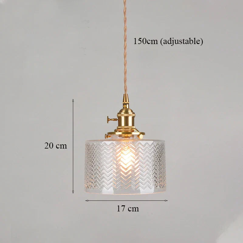 DecorBites™ Green Glass LED Chandelier: Minimalist Brass Hanging Lights