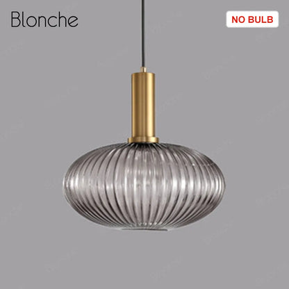 DecorBites™ LED Gold Chandelier Stained Glass Pendant Lamps for Home Decoration