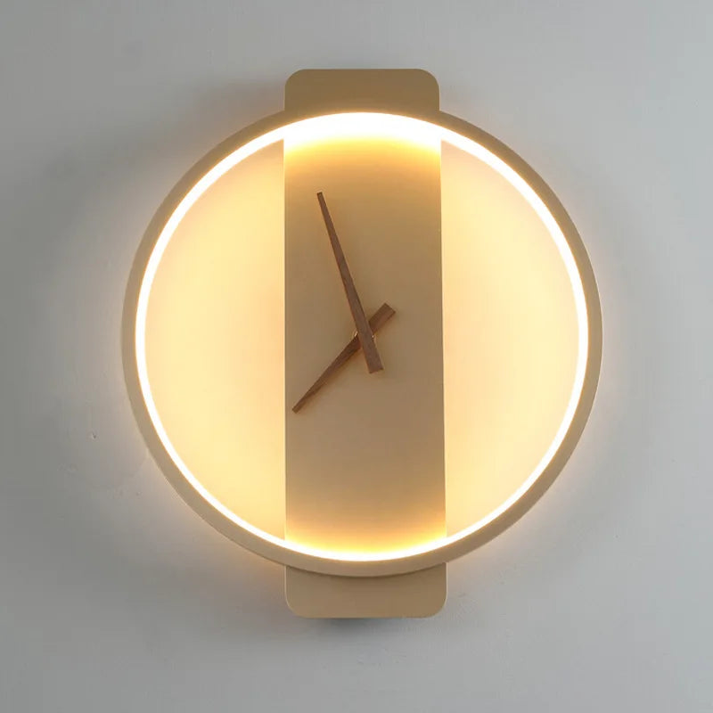 DecorBites™ LED Wall Lamp Wall Clock Modern Design Nordic Luxury Simple For Hotel Bedside