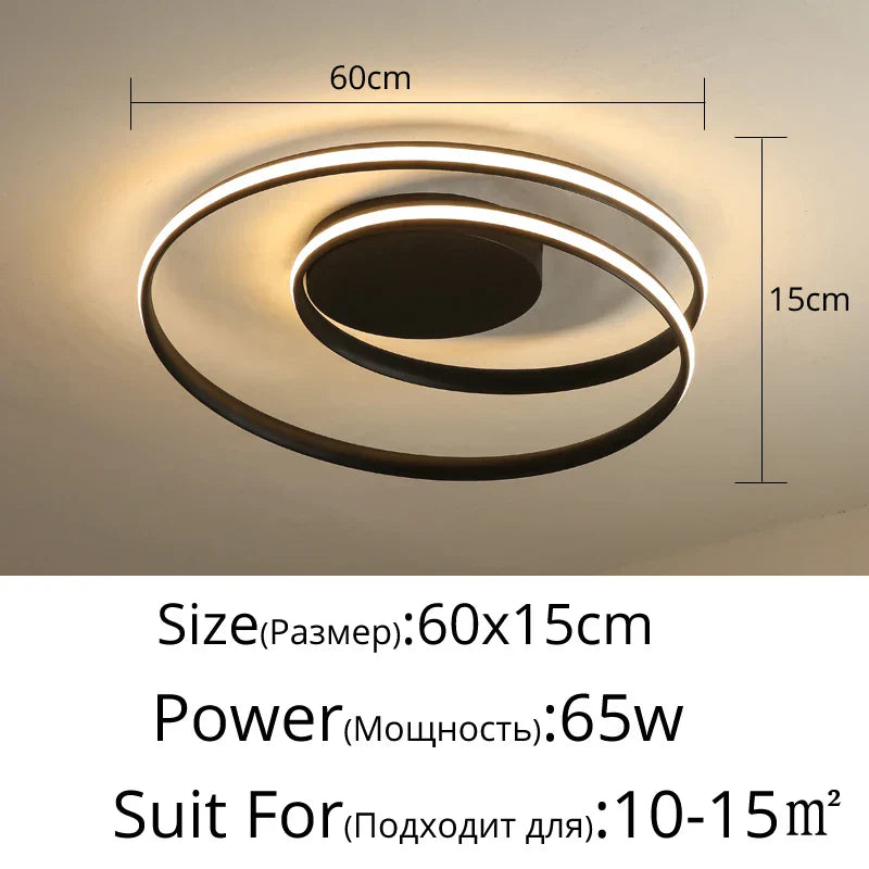 Lámpara de Araña LED™ Decorbites: Luces Modernas de Montaje Superficial para Sala de Estar, Dormitorio, Estudio