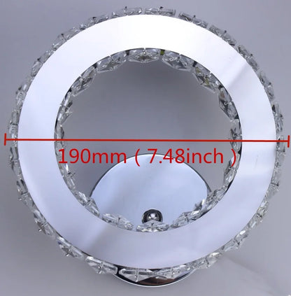 DecorBites™ Chrome Crystal LED Wall Sconce for Bedroom Home Decor, Modern Mirror Design