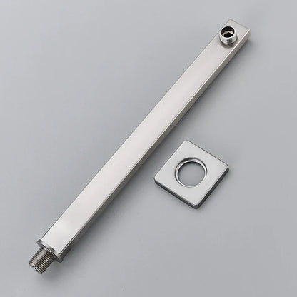 DecorBites™ Gold Stainless Steel Shower Arm & Head Holder Wall Mount Fixed Pipe