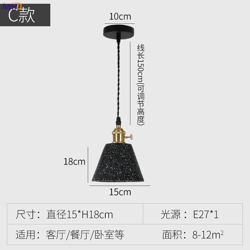 DecorBites™ Cement Pendant Lamp: Nordic Modern Loft Style Industrial Lighting