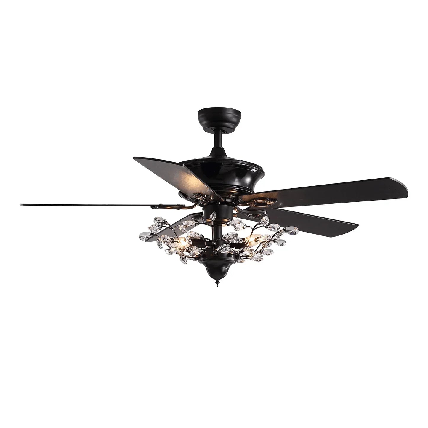 DecorBites™ 52" Luxury Crystal Ceiling Fan with Lights, Remote Control, DC Motor Wood Fan