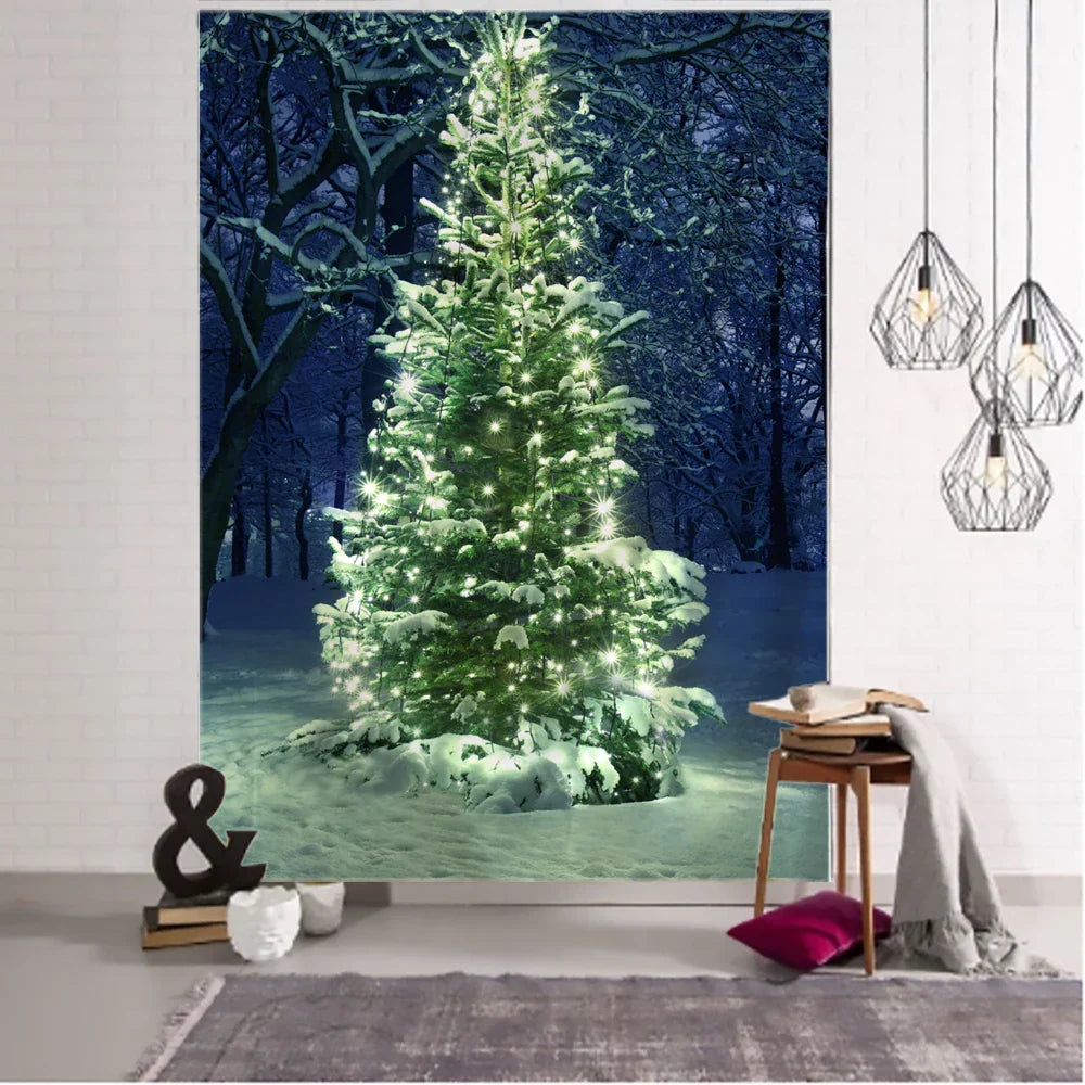 Decobites Christmas Tree Tapestry Wall Hanging Ornament for Festive Home Decor