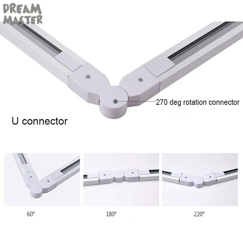 DecorBites™ Aluminum Track Rails for LED Spotlights with T-L Connector