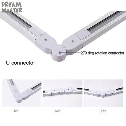 DecorBites™ Aluminum Track Rails for LED Spotlights with T-L Connector