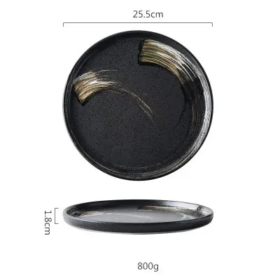 DecorBites™ Ceramic Round Dinner Plate - Restaurant Quality