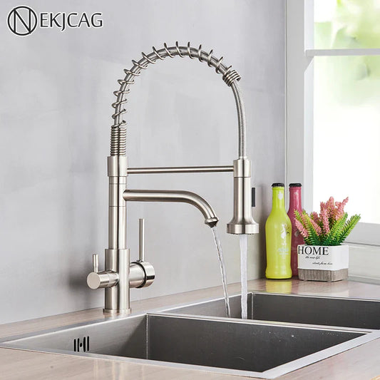 DecorBites™ Dual Mode Water Filter Kitchen Faucet with 360 Rotation and Hot Cold Mixer