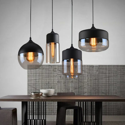 DecorBites™ LED Glass Pendant Lamp: Modern Nordic Hanging Light for Kitchen, Bedroom, Hotel & Restaurant decor.