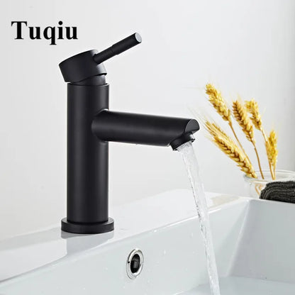 DecorBites™ Brushed Gold Bathroom Basin Faucet, Single Handle Deck Mounted Mixer Tap