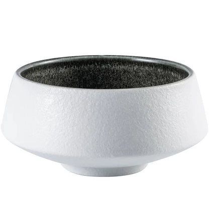 DecorBites™ Ice Cracked Glaze Ceramic Grey Plate and Bowls Set