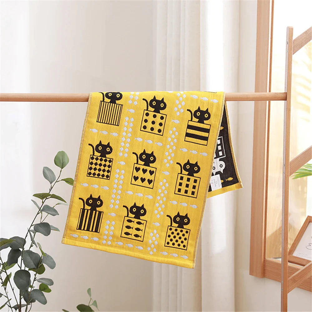 DecorBites™ Cotton Gauze Hand & Face Towel Set - 35x75 CM - 20 Colors