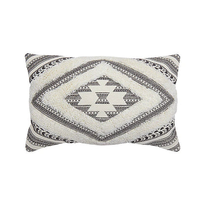 DecorBites™ Boho Style Cotton Woven Cushion Cover in Coffee Black, 45x45cm/30x50cm