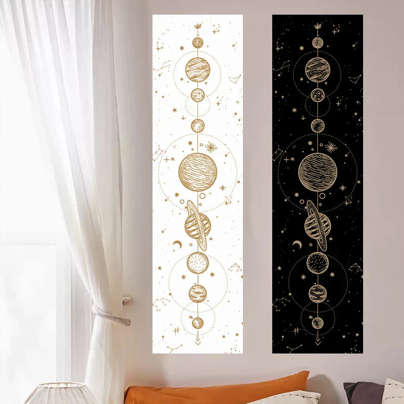 Decobites Lunar Eclipse Moon Phase Tapestries Psychedelic Wall Hanging