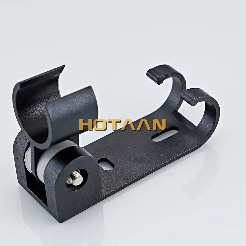 DecorBites™ Black Aluminum Hand Shower Holder Wall Mount Bracket