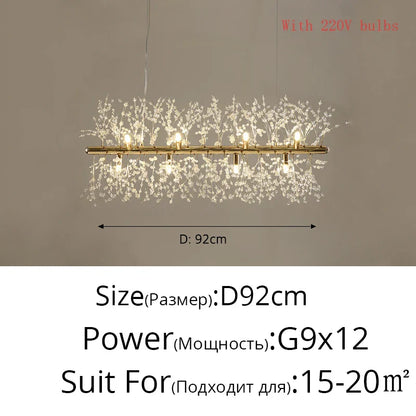 DecorBites™ Gold/Silver LED Crystal Chandelier for Home Living Dining Study Hall Bedroom