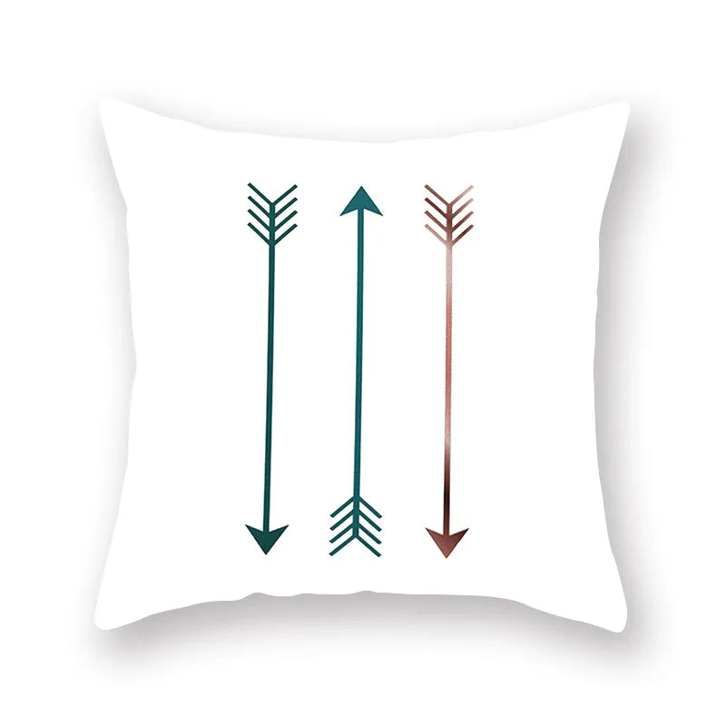 DecorBites™ Green Geometric Pillowcase - Nordic Classic Design for Home Decor and Comfort