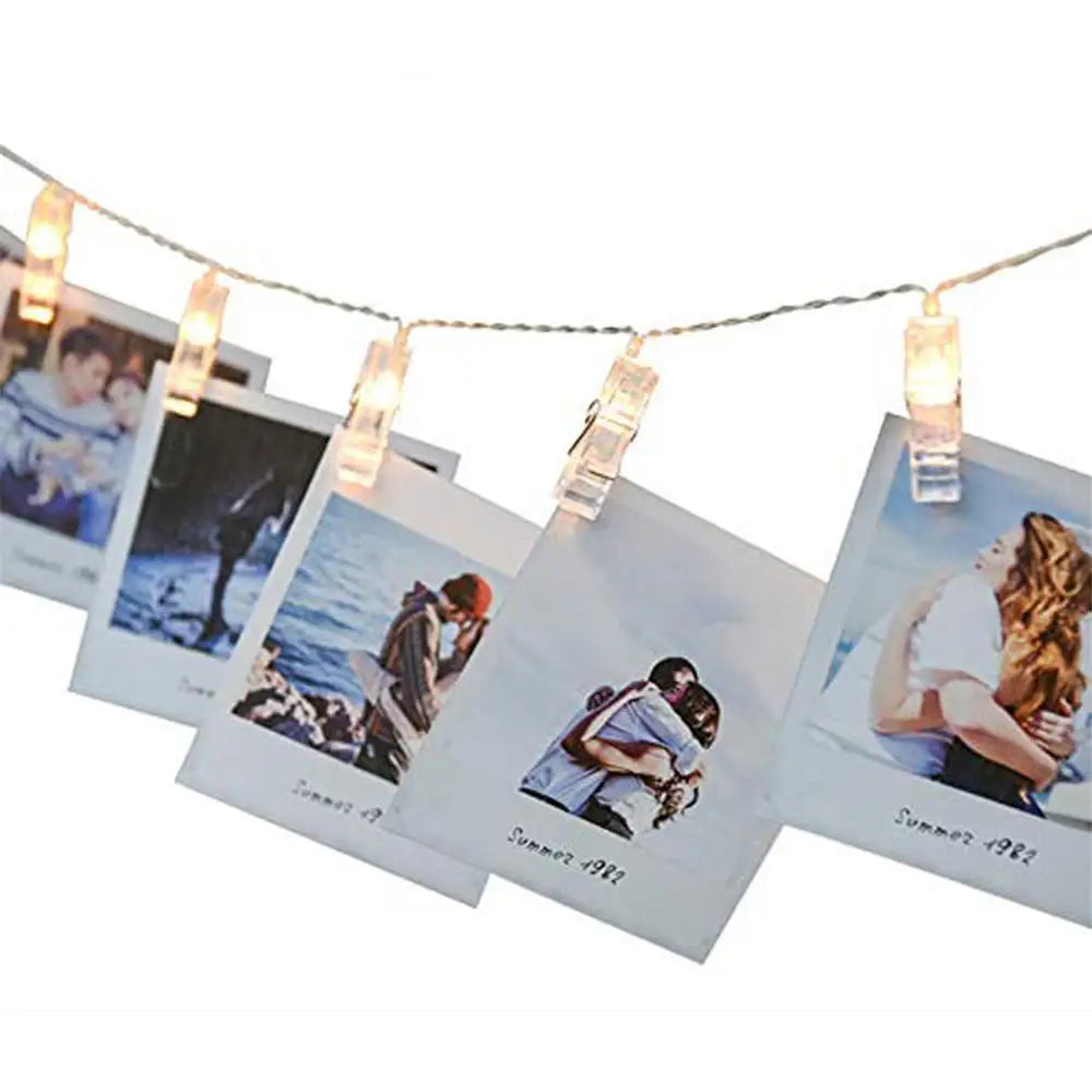 DecorBites™ LED Garland Photo Clip String Lights for Party Wedding Decor