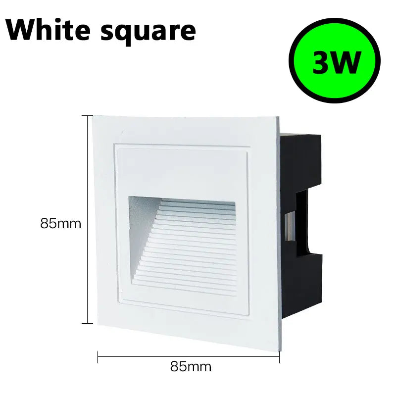 DecorBites™ Luces empotrables para escalones, pasillos y paredes exteriores, 3 W, IP65, resistentes al agua