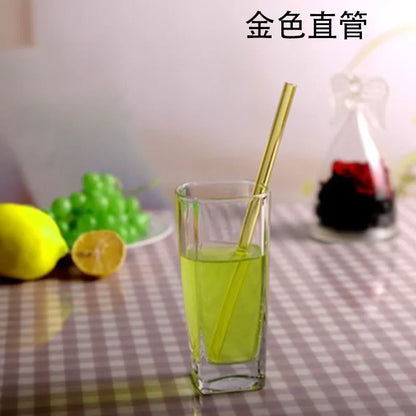DecorBites™ Glass Drinking Straw: Eco-Friendly & Colourful Bar Accessory