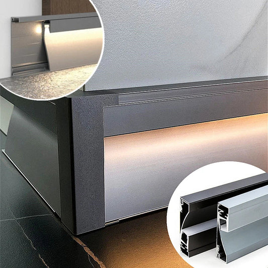 DecorBites™ LED Skirting Line Strip Light Aluminum Profile with Milky Cover - 1-10pcs/Lot