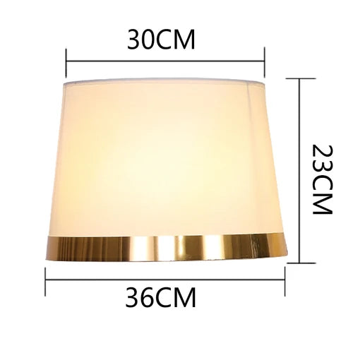 Decorbites™ Golden Edge Große Stoff-Lampenschirmabdeckung für Schlafzimmer-Nachttischbodenleuchte