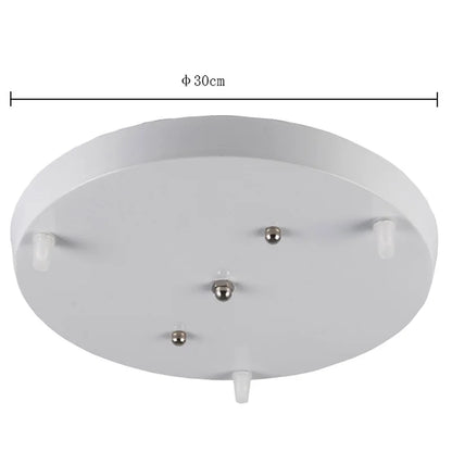 DecorBites™ Ceiling Chandelier Plate 3-Hole Black/White Iron Lamp Base Pendant Lighting Kit