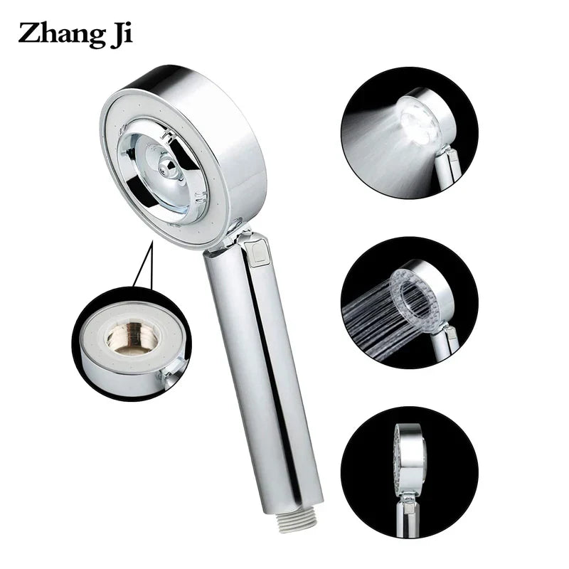 Cabezal de ducha de doble cara de alta presión DecorBites™ con dispensador de gel de ducha