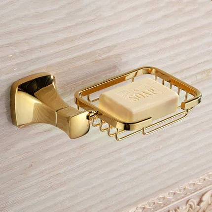 DecorBites™ Gold Bathroom Hardware Set for Towels, Paper, Brushes, and More