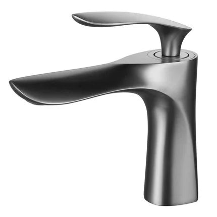 Decorbites™ Grifo de Lavabo Dorado con Asa Única Mezclador de Agua Caliente y Fría Montaje en Cubierta