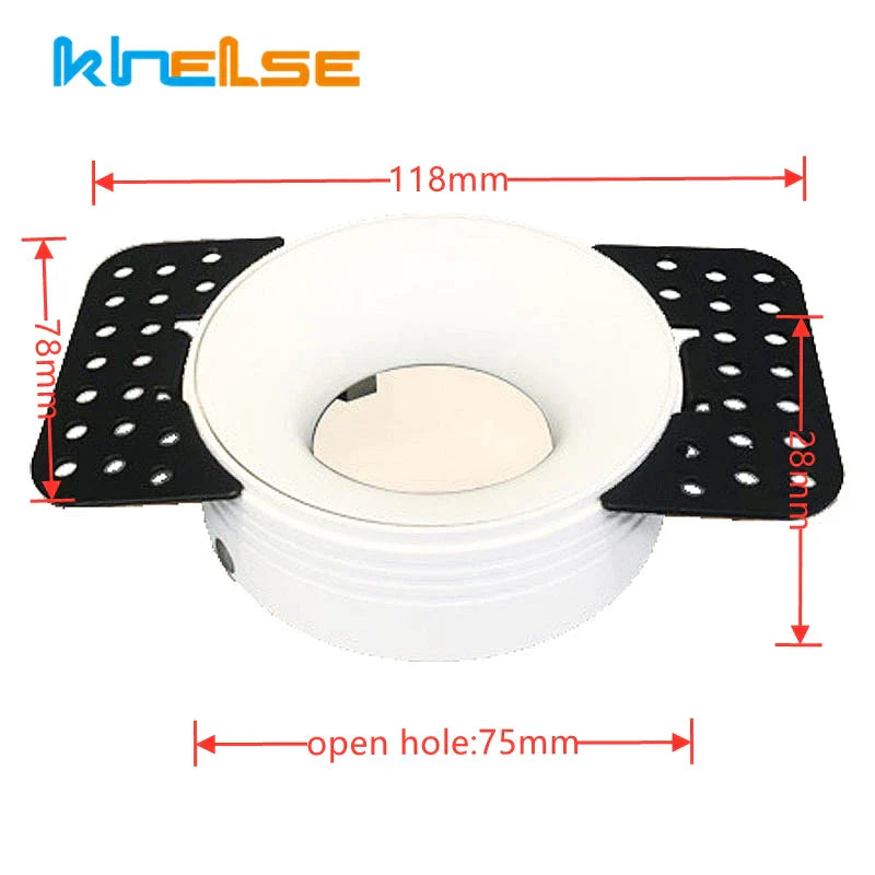 DecorBites™ LED Round Recessed Ceiling Mount Downlight - MR16/GU10 Lamp Socket Holder Fixture