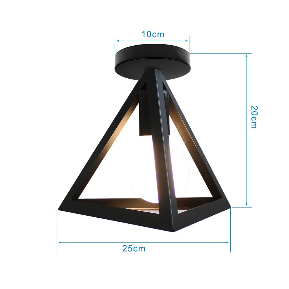 DecorBites™ Iron Cage Ceiling Light Modern Nordic Retro Black Loft E27 Home Lighting