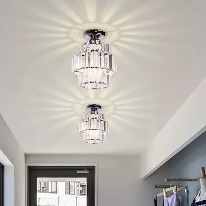 DecorBites™ K9 Crystal Pendant Light LED Ceiling Lamp Nordic Chandelier for Living Room