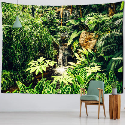 Decobites Paulownia Bamboo Forest Wall Hanging Tapestry: Simple Living Room Decor