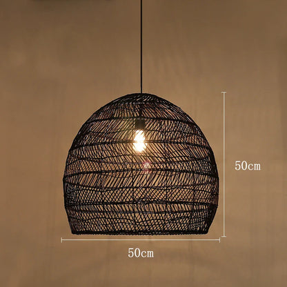 Handmade Chinese Style Rattan Pendant Light