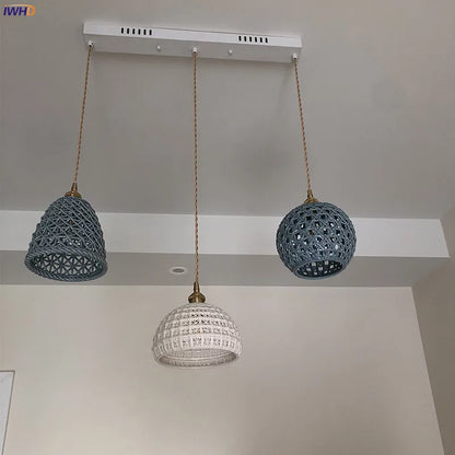 DecorBites™ Ceramic LED Pendant Lights: Japanese Style, Copper Nordic Modern Design