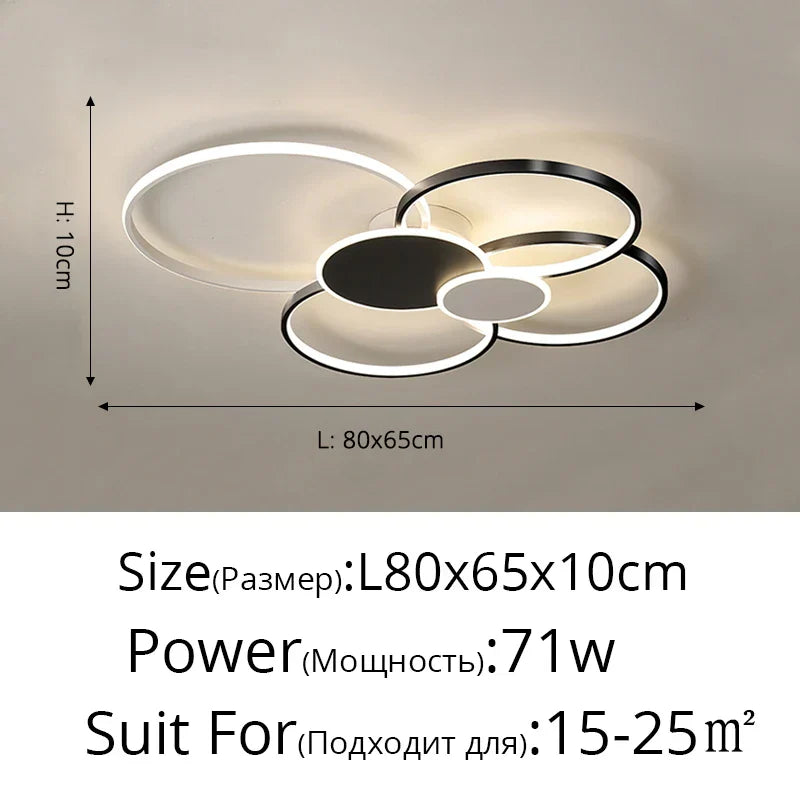 Decorbites™ Lámpara de techo LED de araña para sala de estar, dormitorio, comedor, accesorios de iluminación interior para salón