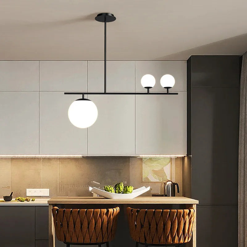 DecorBites™ Black Golden Glass Chandelier for Home Décor and Lighting