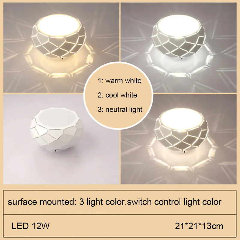 DecorBites™ LED Ceiling Light: Simplicity 5W 12W Dimmable Cylinder Lamp for Aisle Corridor