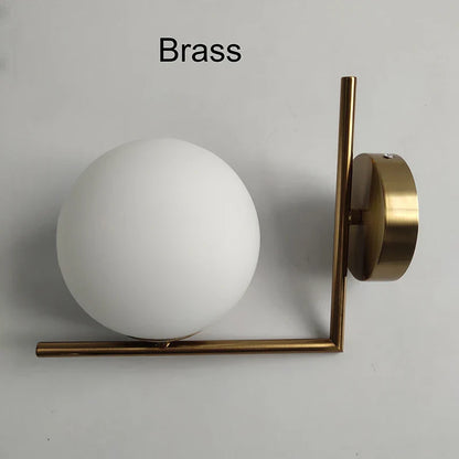 DecorBites™ Gold Glass Ball Wall Sconce LED Round Ball Wall Lamp