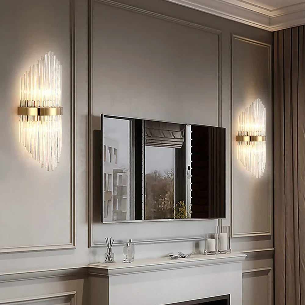 DecorBites™ Gold Black LED Wall Sconce Light for Bedroom Corridor