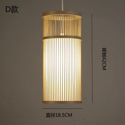 DecorBites™ Japanese Bamboo Chandelier Lights for Bedroom Living Room Tea Room Zen Lamps