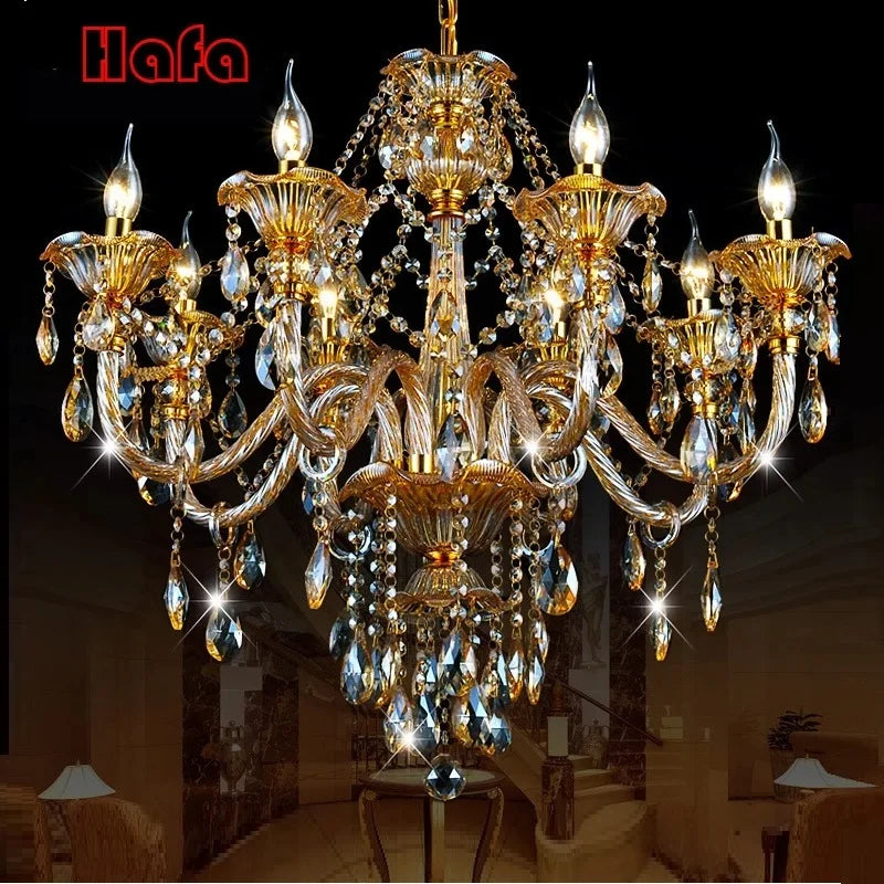 DecorBites™ Crystal Chandelier: Luxury Modern Home Lighting Decoration Living Room Indoor Light