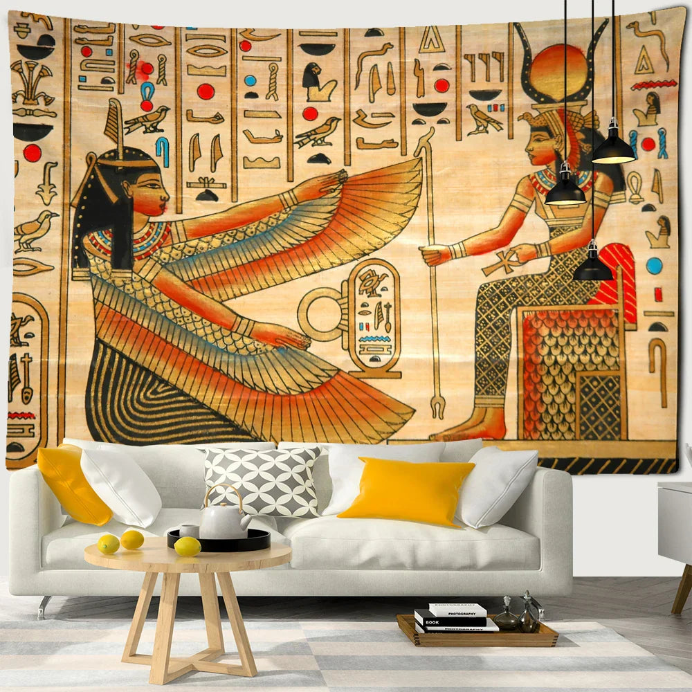 Ancient Egypt Pyramid Tapestry Wall Hanging by Decobites - Boho Home Decor Wizardry