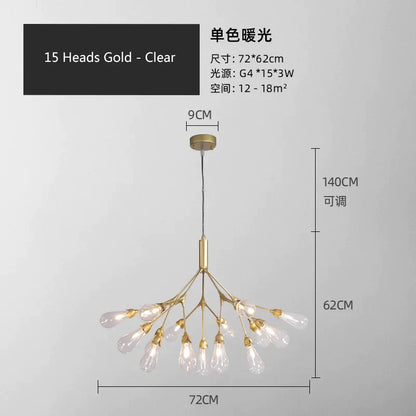DecorBites™ Elegant Firefly Chandelier - Luxury Nordic Bedroom & Restaurant Lighting