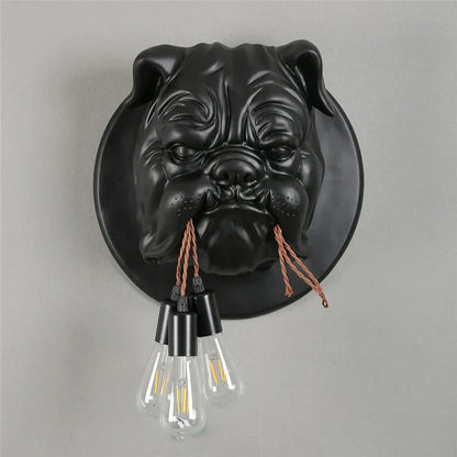 DecorBites™ Bulldog Resin Wall Lamp for Living Room and Corridor Decor