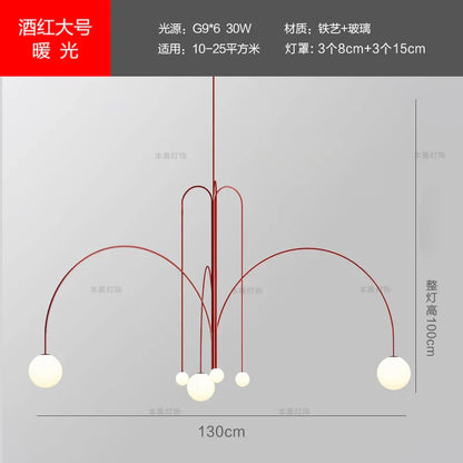 DecorBites™ Designer Line Chandelier Living Room Coffee Shop Hanglamp Loft Light