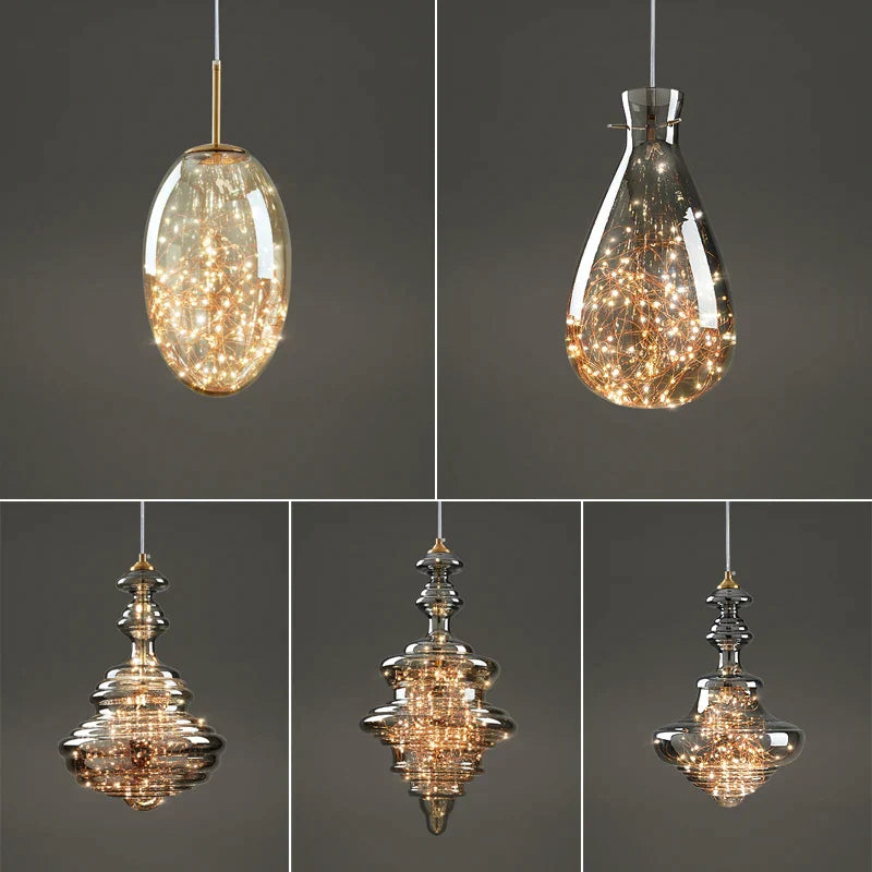 DecorBites™ Crystal Chandelier: Nordic Luxury Pendant Lighting for Dining Room, Bedroom, and Bar
